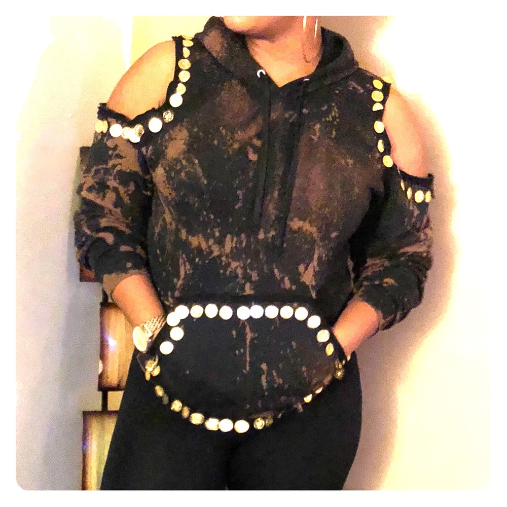 Custom Bleached Hoodie - image 1